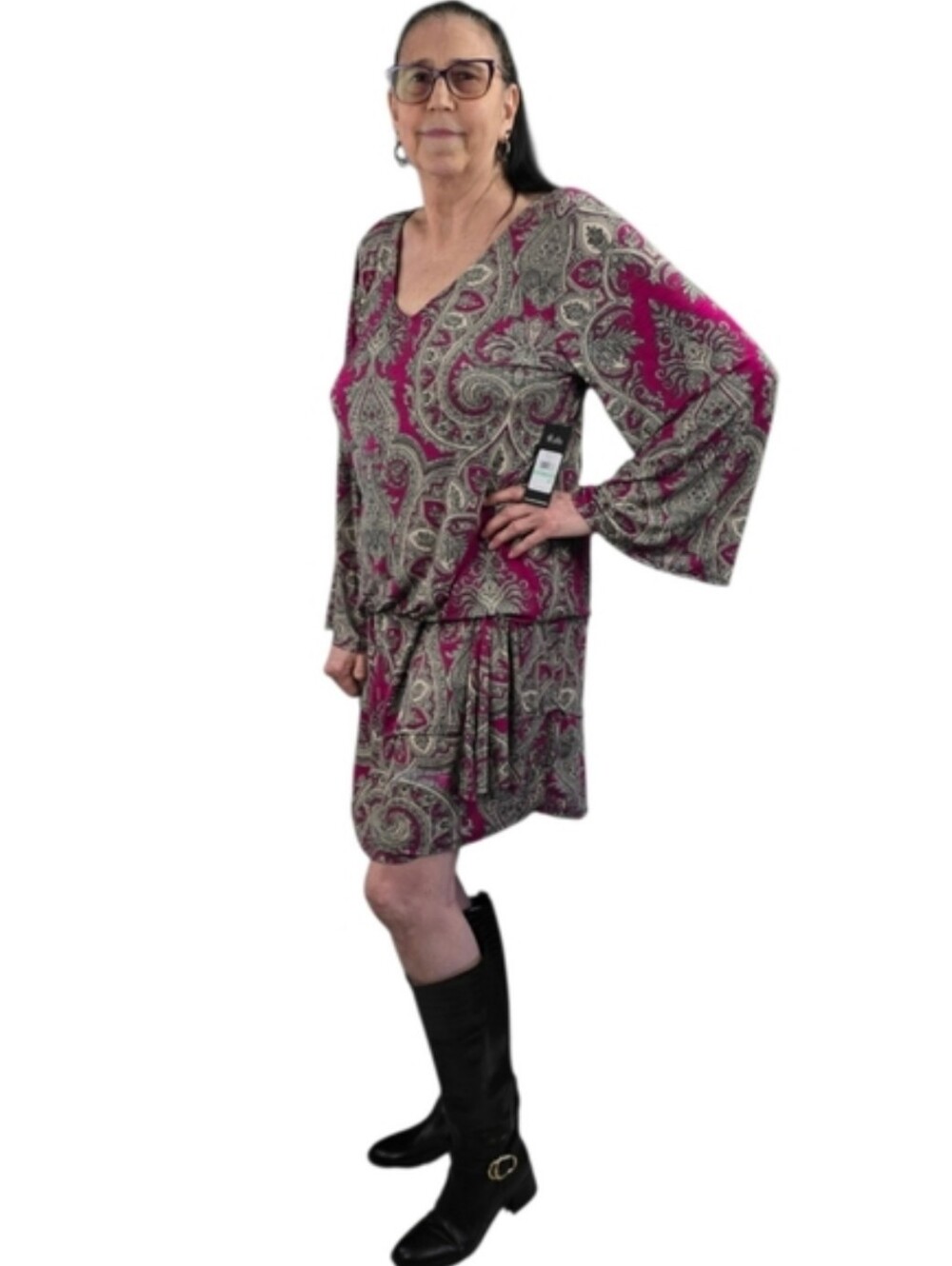 Karl Lagerfeld Paisley Dress, Rare, Hard To Find! - Picture 5 of 16